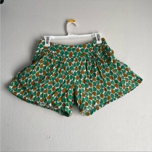 Daughters of the Liberation for Anthropologie pear print short in green brown